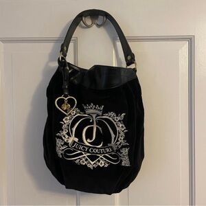 Juicy Couture Bag - Black Velour - LIKE NEW!
